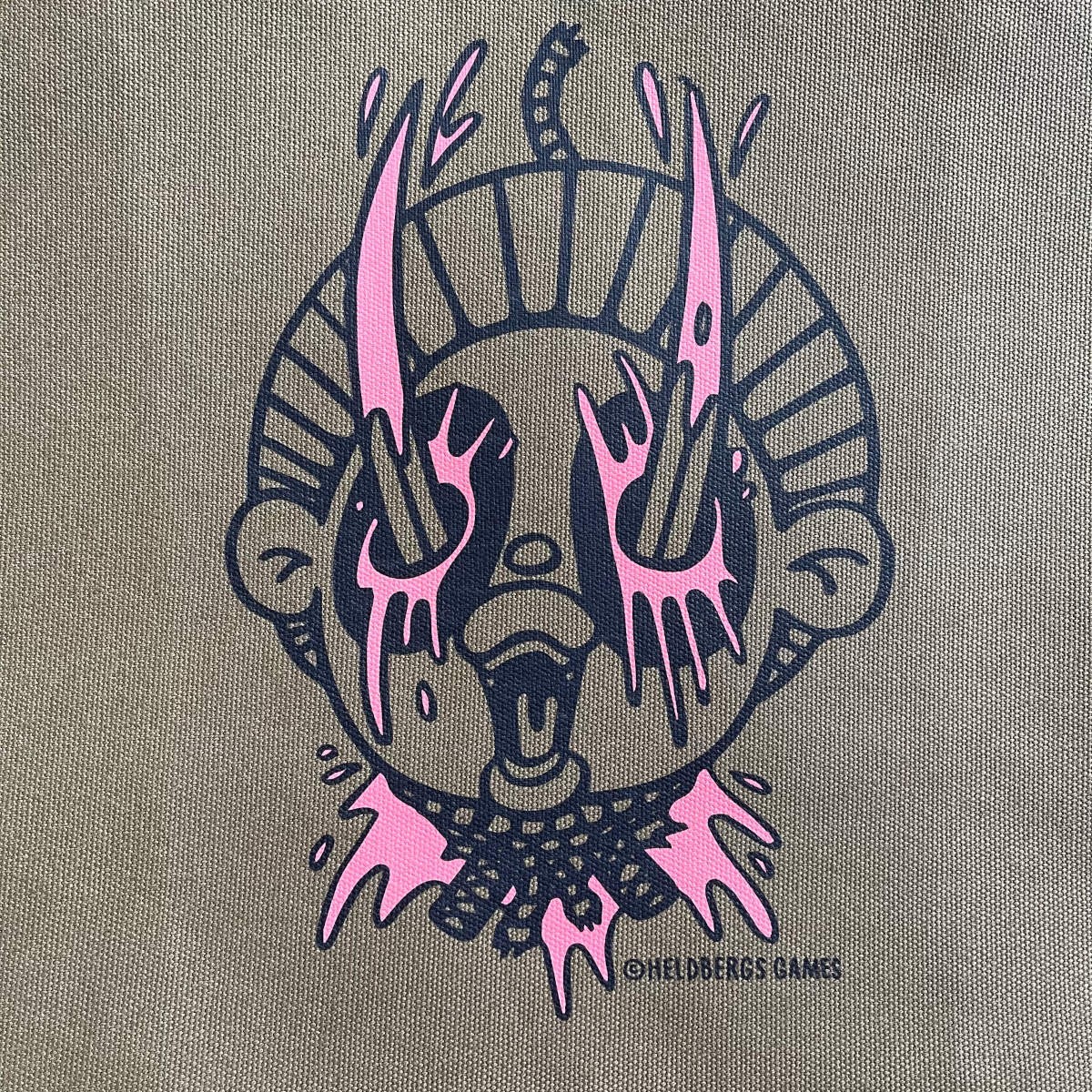 Einkaufstasche mit Namakubi Tattoo-Motiv - Tanukubi - Tote Bag aus 16 Oz Canvas Cotton