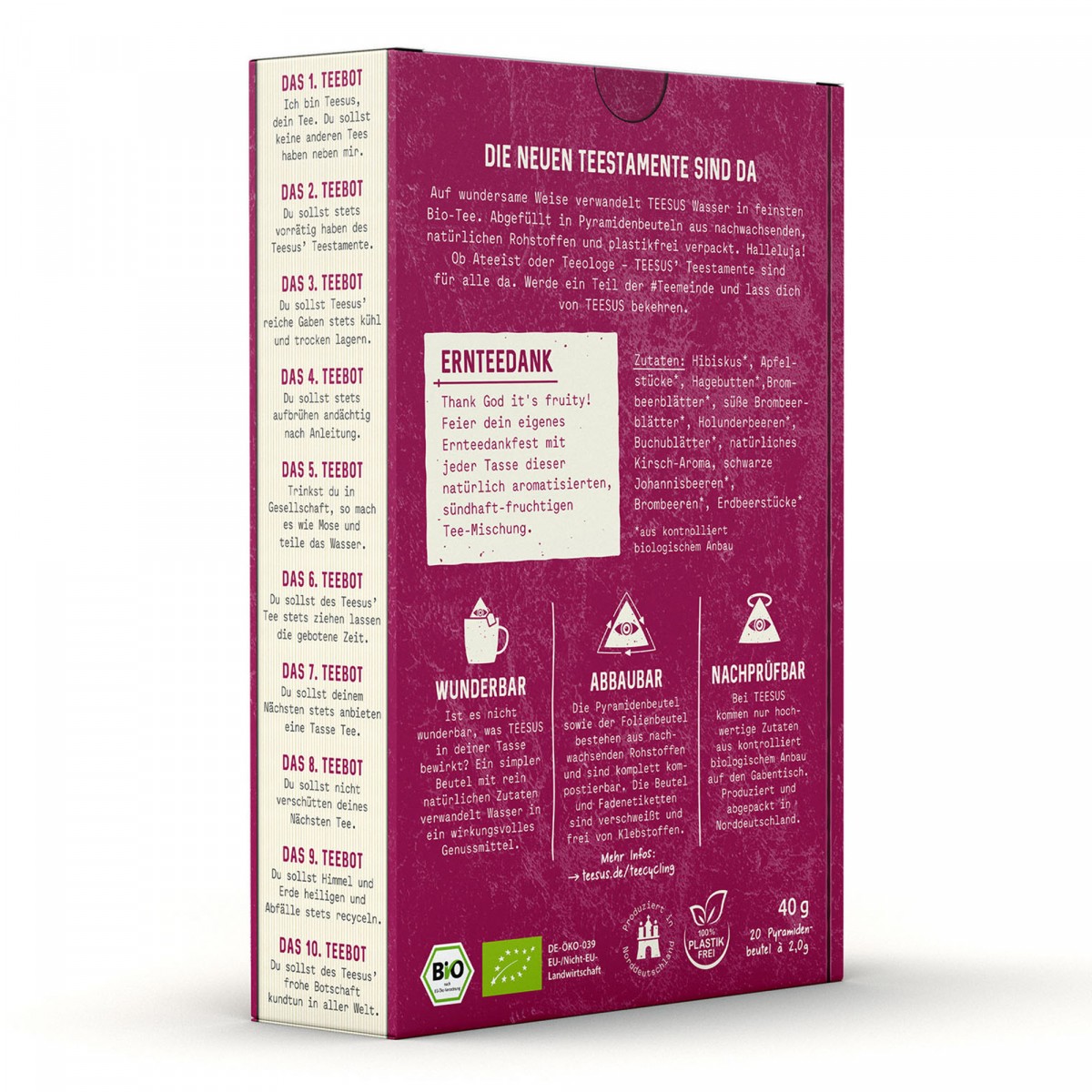 TEESUS Ernteedank – Bio-Früchtetee-Mischung (natürlich aromatisiert)