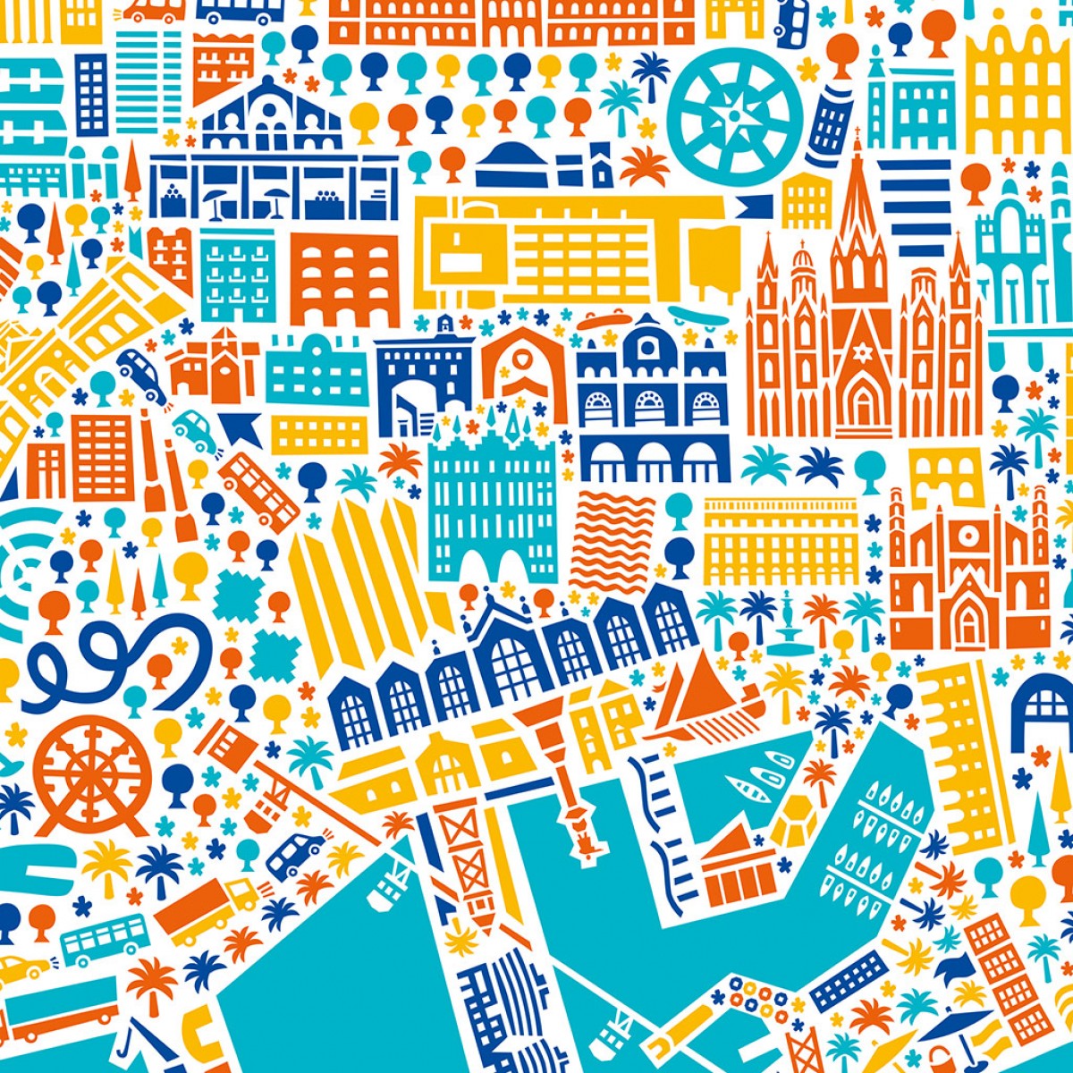 Vianina Barcelona Poster 70 x 50