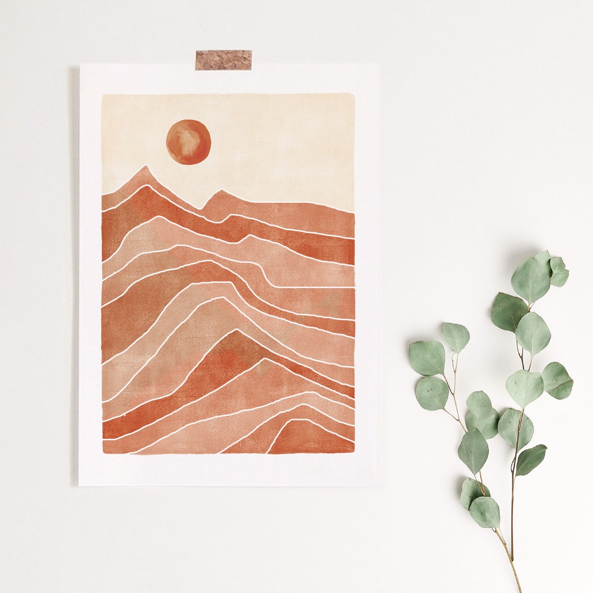 Paperlandscape | Kunstdruck | Wüste Terracotta | verschiedene Größen