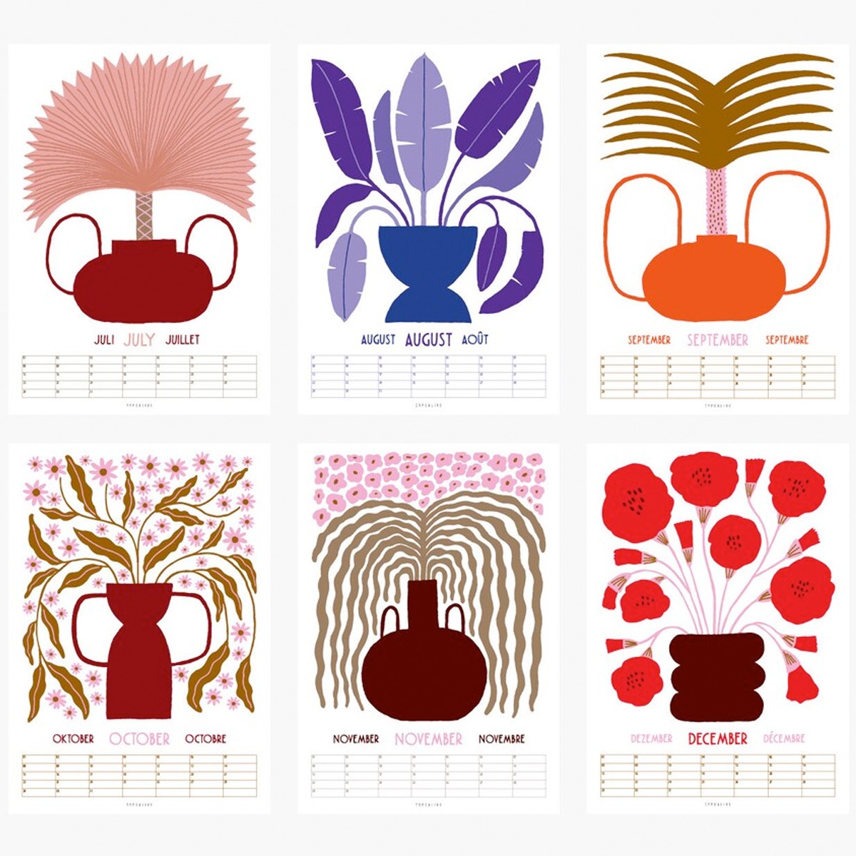 typealive / Wandkalender DIN A4 /  Grow For It