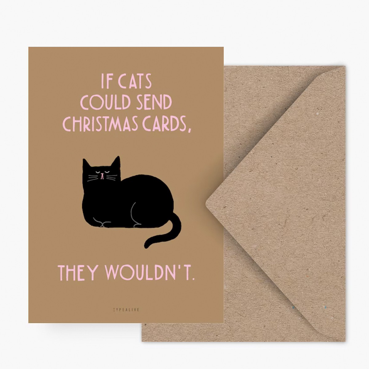 typealive / Weihnachtskarten 4er Set / Christmas Cat No. 2