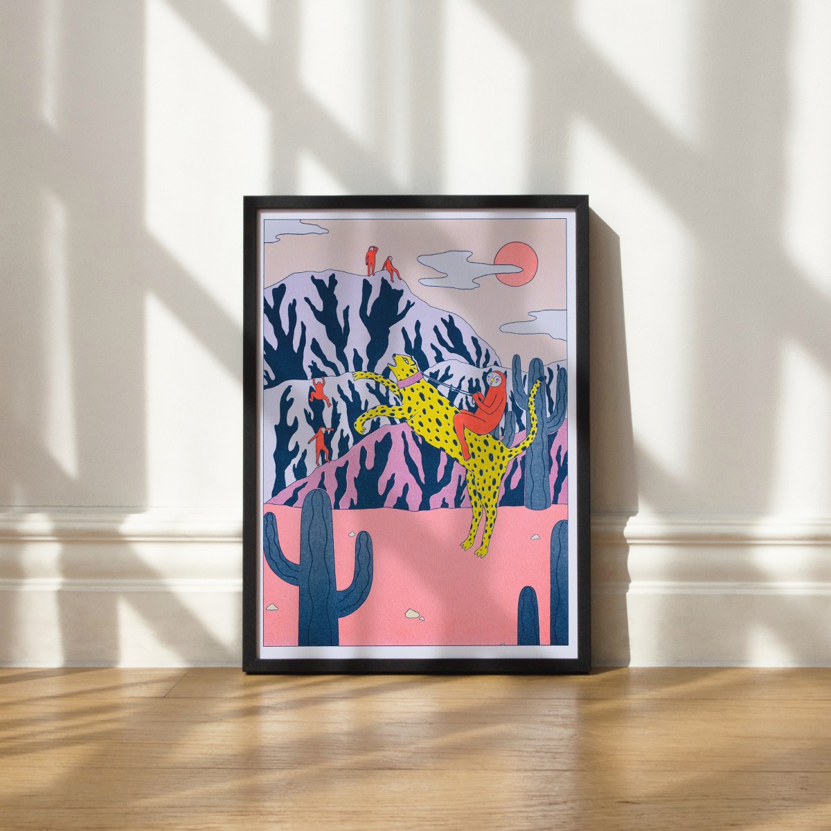 The Naughty District - Riso Print »Wilder Westen mit wilder Wildkatze«, DINA4