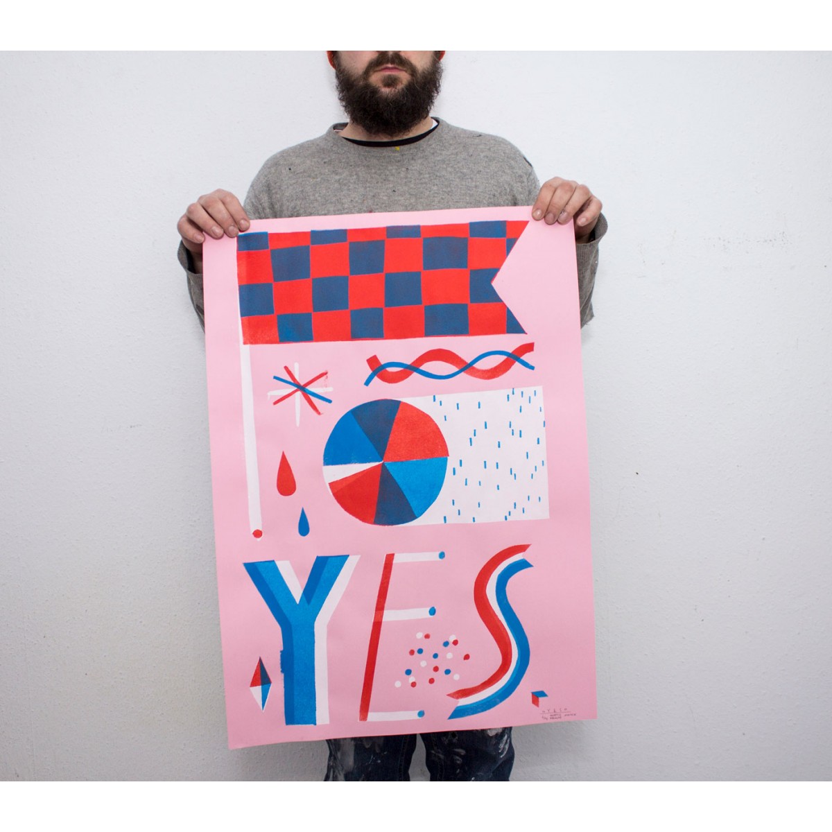 Stencil Artprint »YES«, 50x70cm