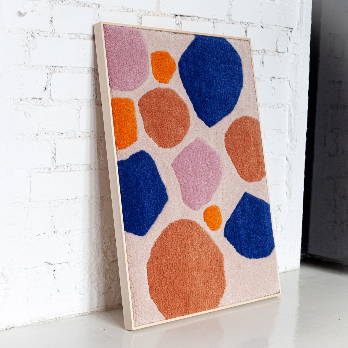 Gerahmter Wandteppich - STONES COLORFUL // Rosa Rauscher