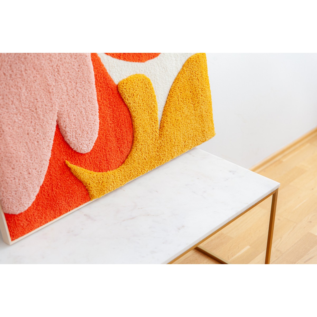 Handgemachter Tufting Wandteppich "VividBloom" // Rosa Rauscher