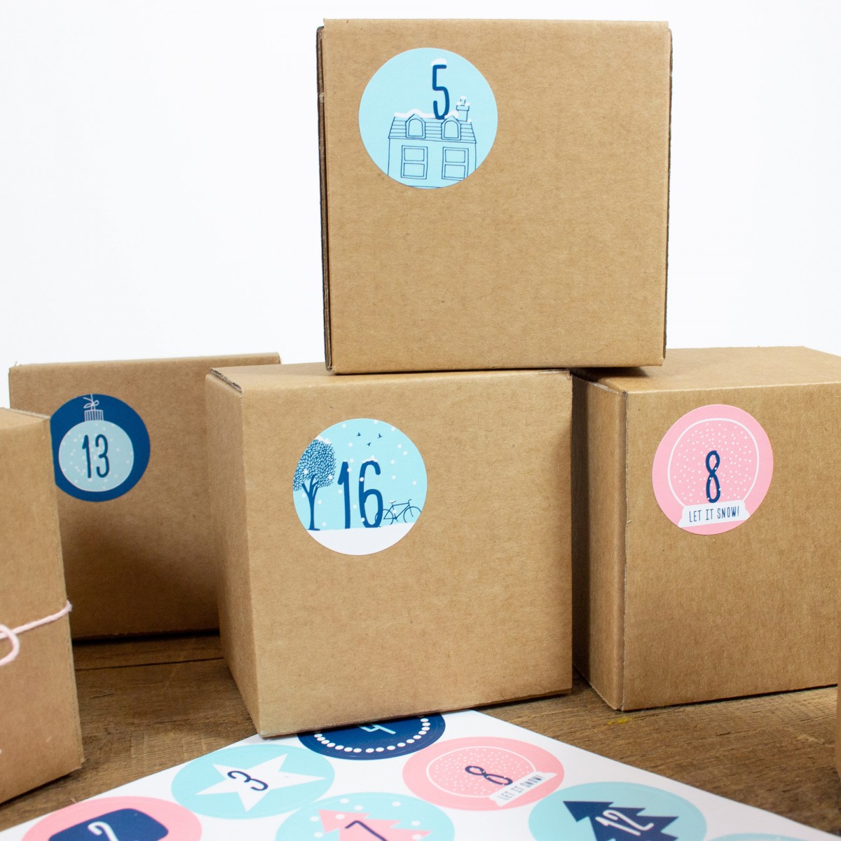 Bow & Hummingbird Adventskalender Set mit Boxen "Winter Wonder"
