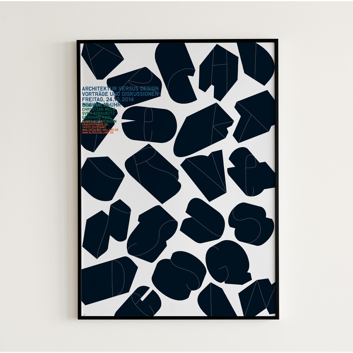hinzkunst Plakat „Architektur versus Design“ DIN A1