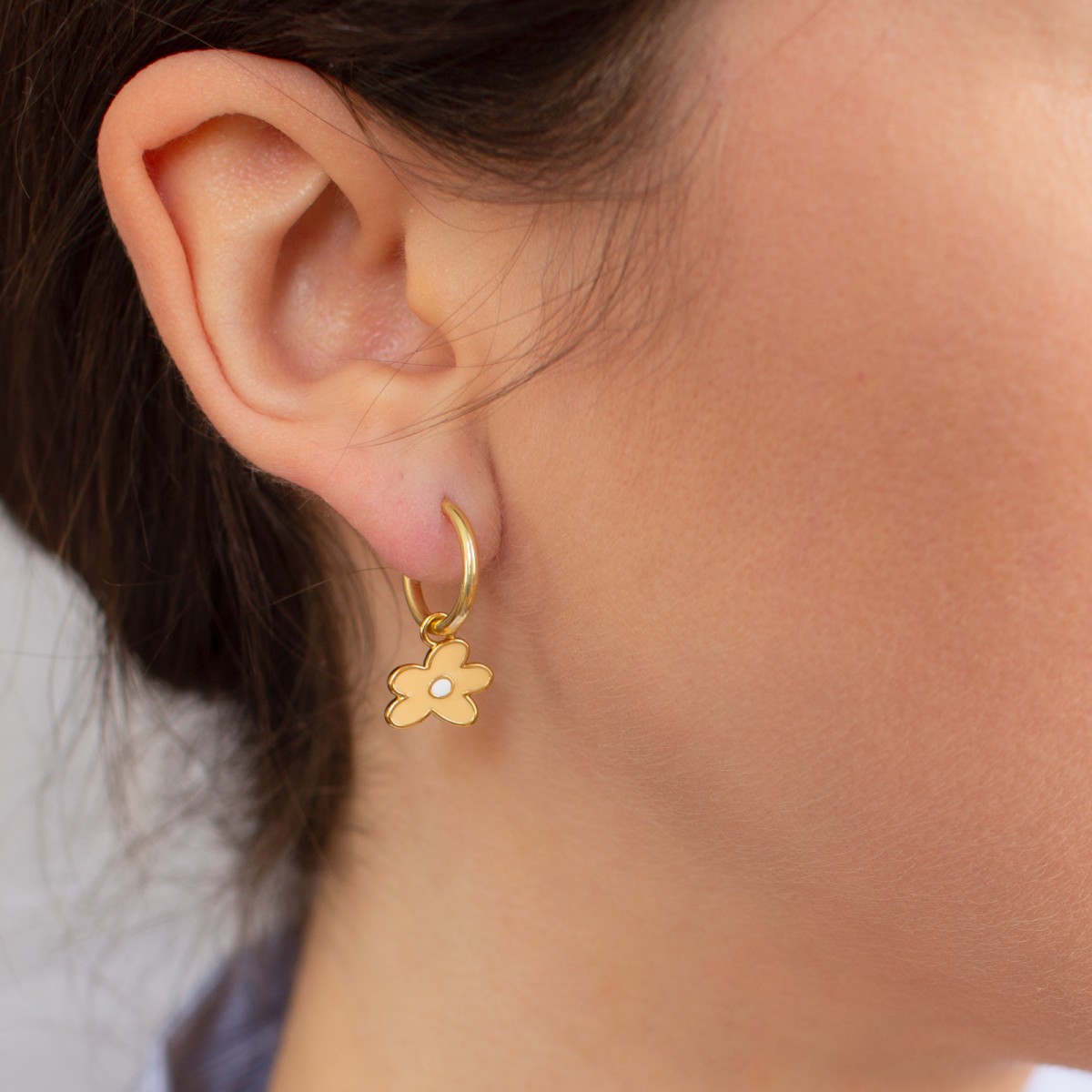 Flower Hoop Pair | Ohrringe aus Gold Vermeil | Paeoni Colors