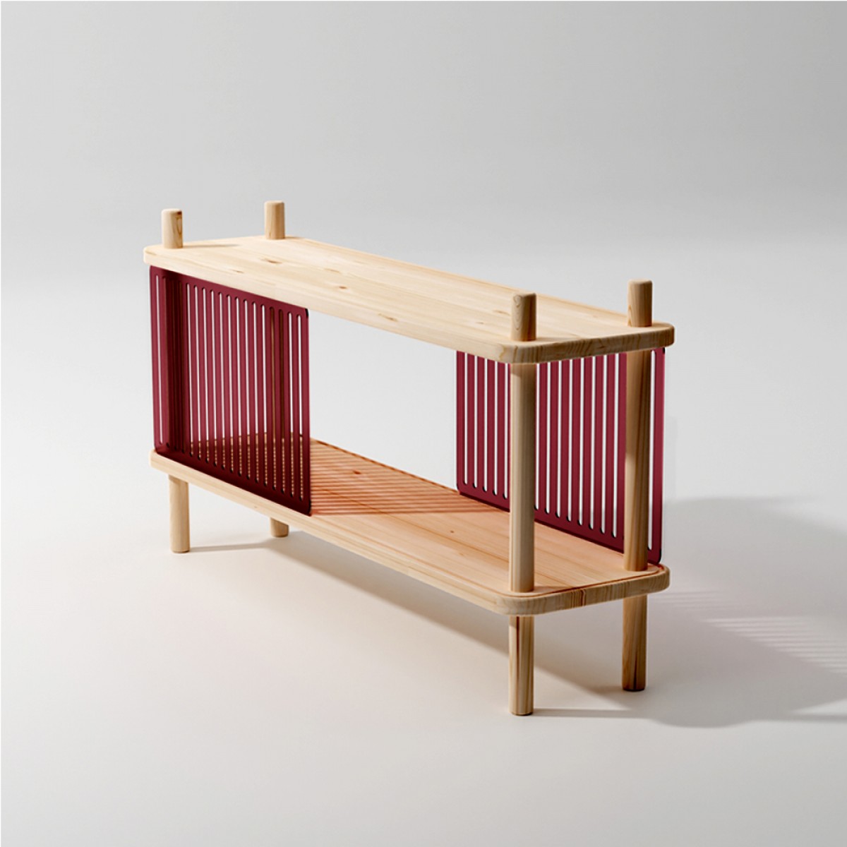 halblang | Regal | Lowboard „Blendend“ | Streifen Muster