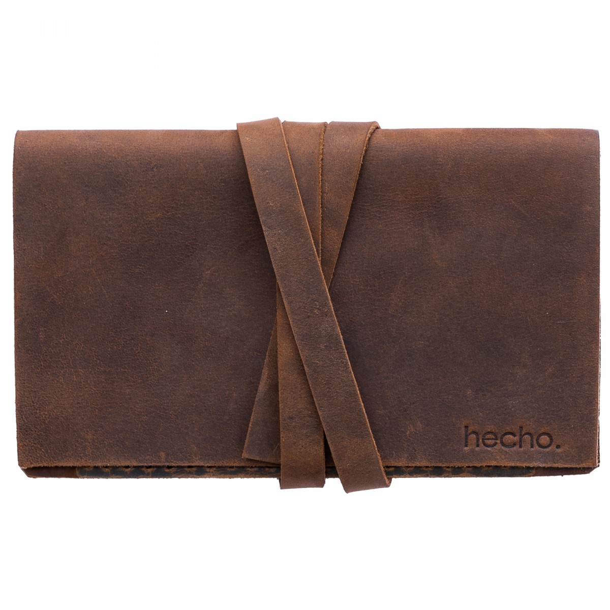 hecho. Geldbörse aus Pull-Up Leder | Handmade & Fair-Fashion | „Rodrigo“ Dark Wood 