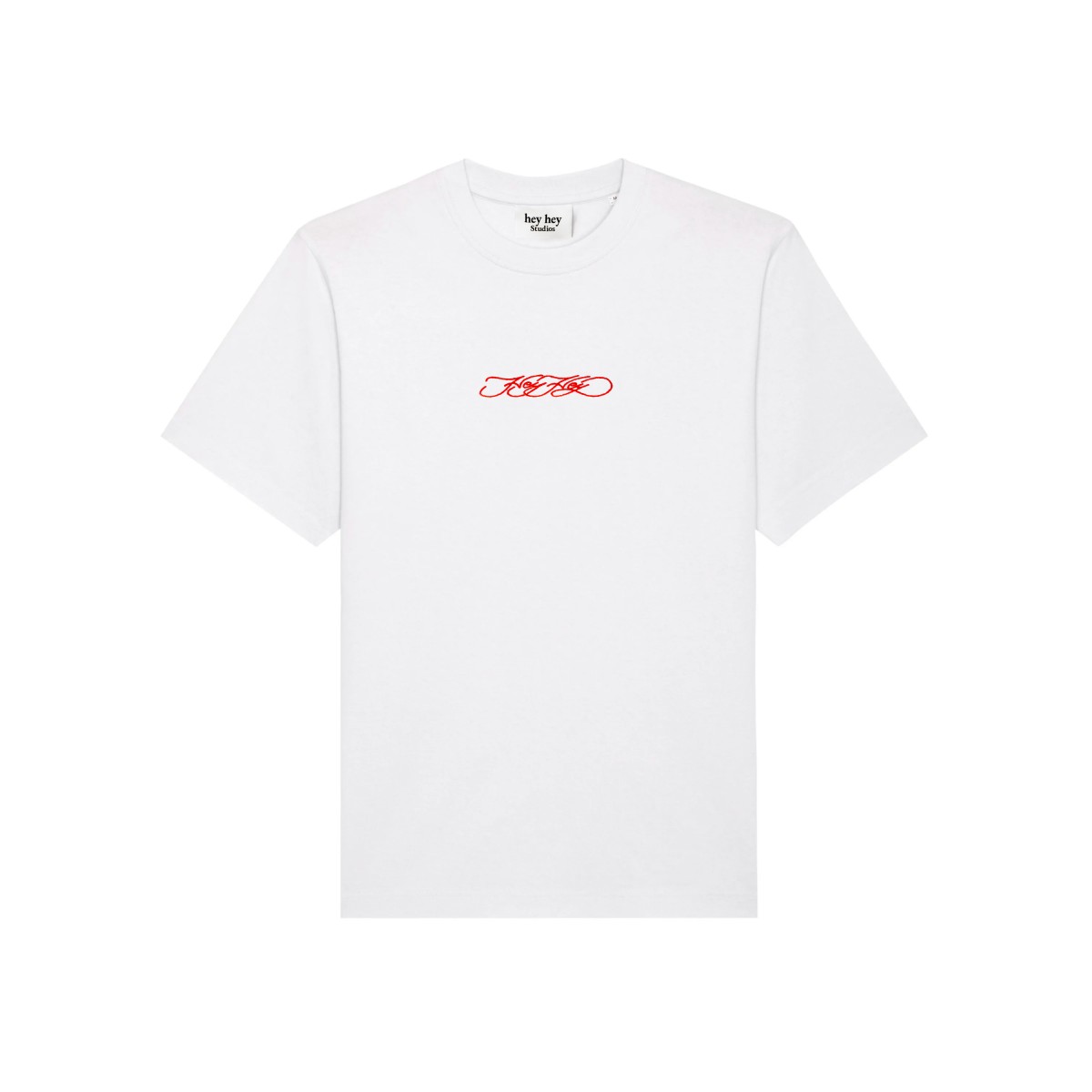 hey hey - Script T-Shirt - Throwback, reimagined. Limit 100
