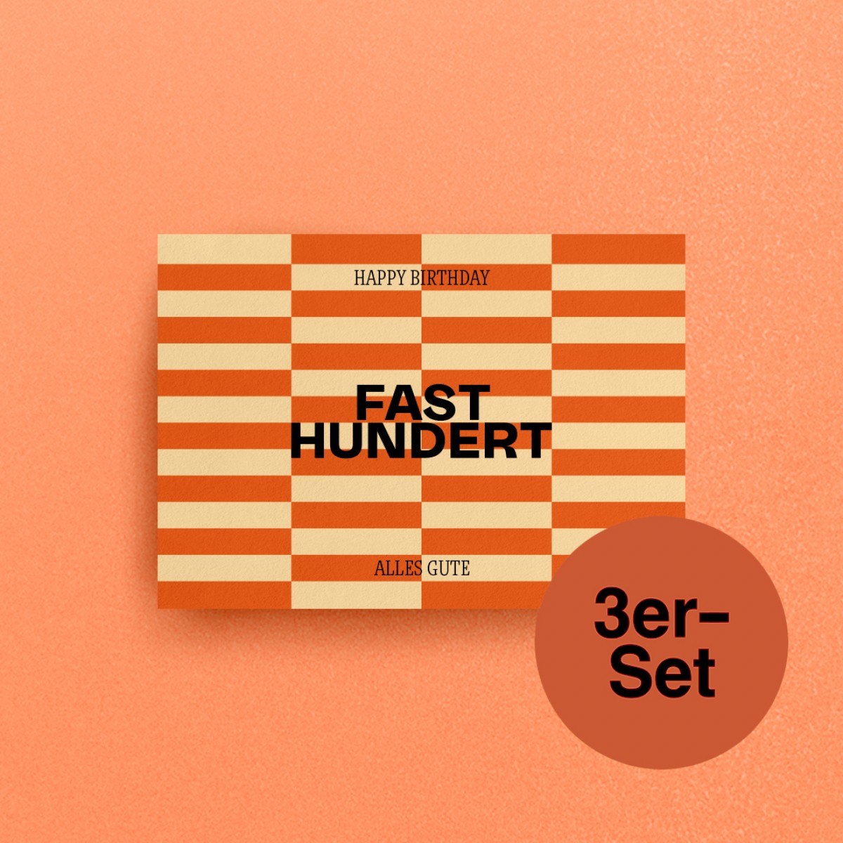 "Fast Hundert" Geburtstagskarten, A6 – studio ciao, 3er-Set