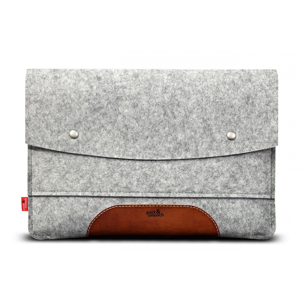 Pack & Smooch iPad Pro 12.9" (Late 2018) Hülle, Sleeve HAMPSHIRE 100% Merino Wollfilz (Mulesing-frei), Naturleder