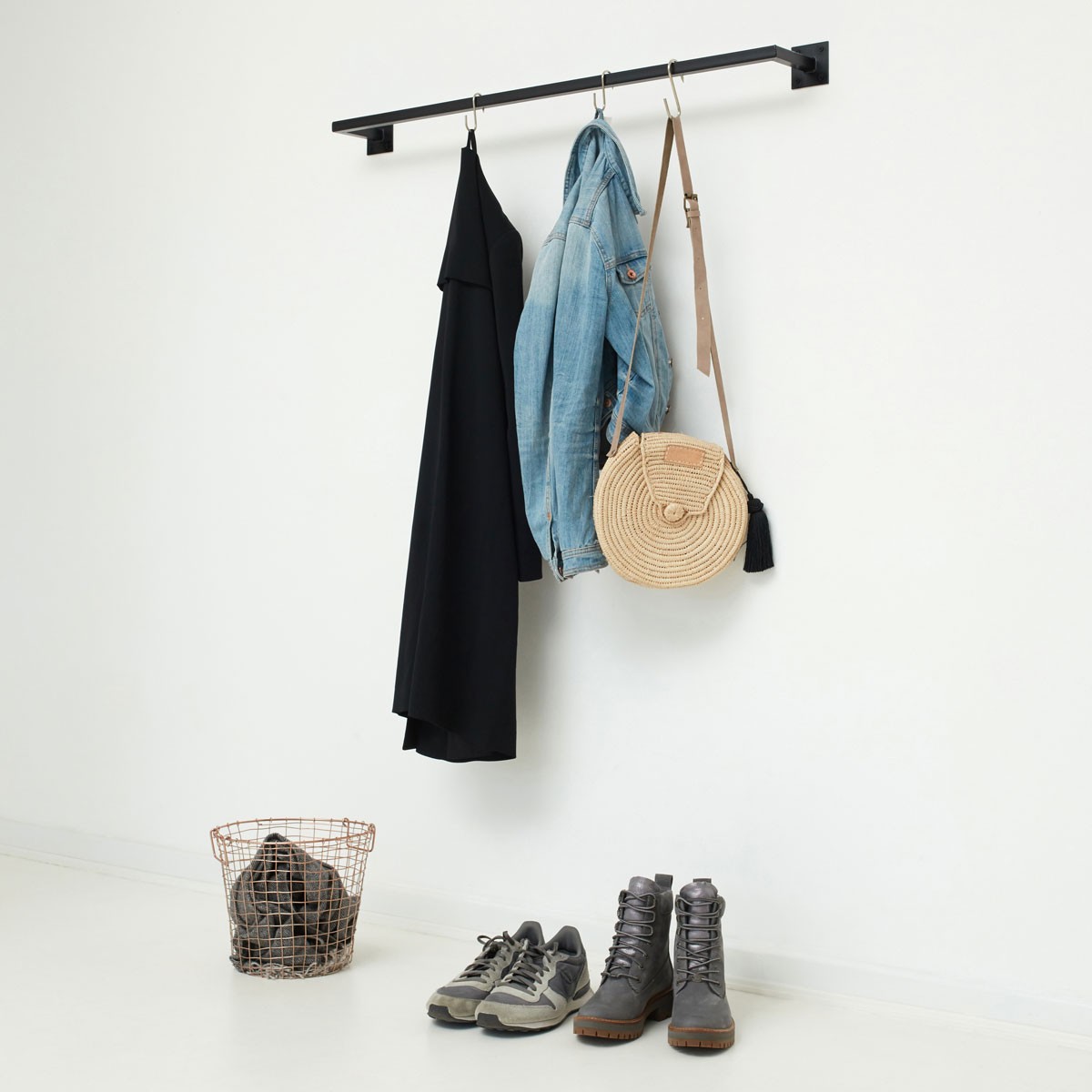 various Kleiderstange im Industrial Style skandinavisch - geschweisst & pulverbeschichtet - Garderobe SIMPLE LINE - div. Größen