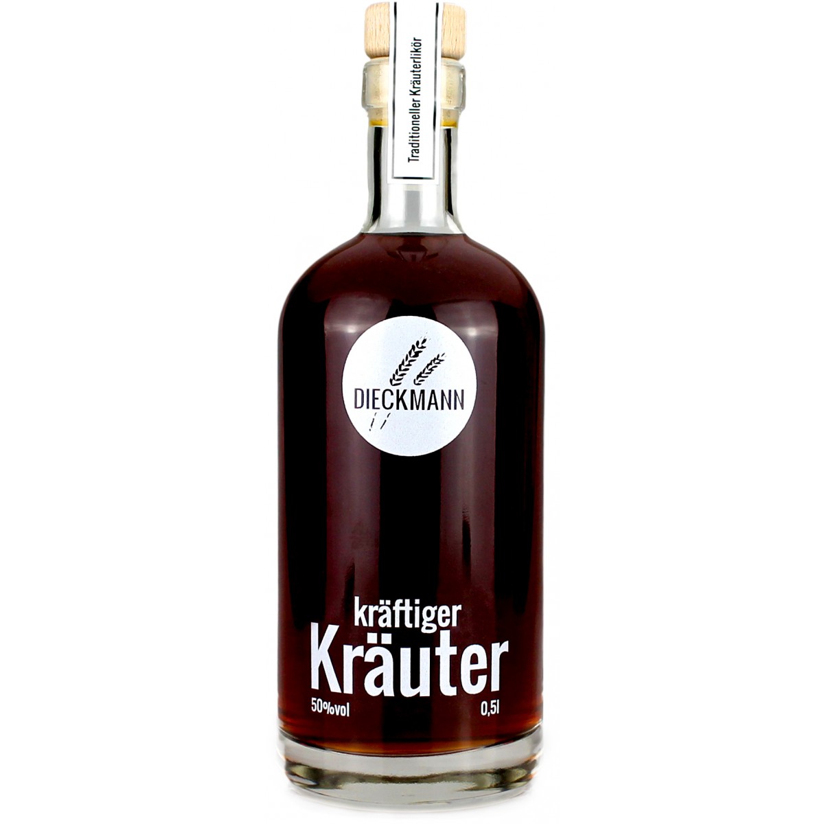 Weizenbrennerei & Likörmanufaktur Dieckmann kräftiger Kräuter Kräuterlikör LIKÖR 50%vol., 0,5l