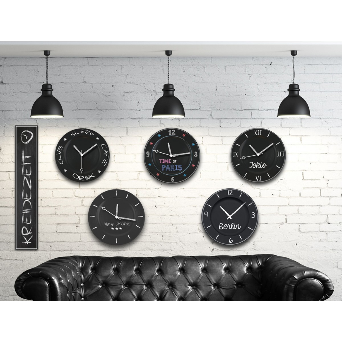 Kreidezeit – Die Wanduhr als Tafel für Deine Kreidegrafiken und Textbotschaften