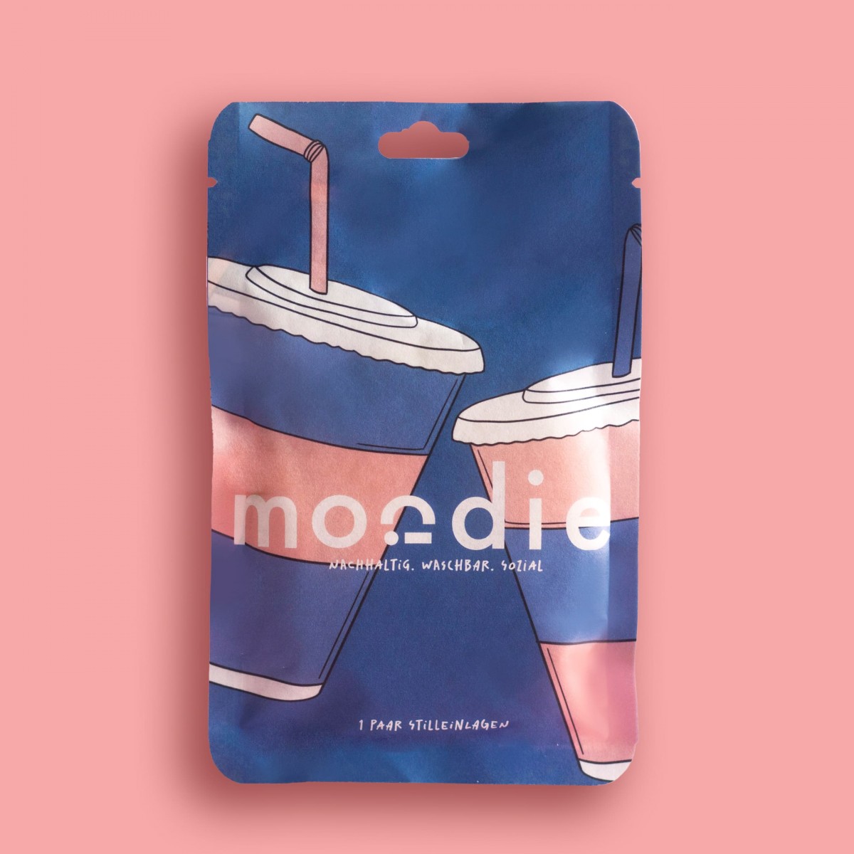 Waschbare Stilleinlagen mit homegrown Design und Social Impact von moodie x Milkshake