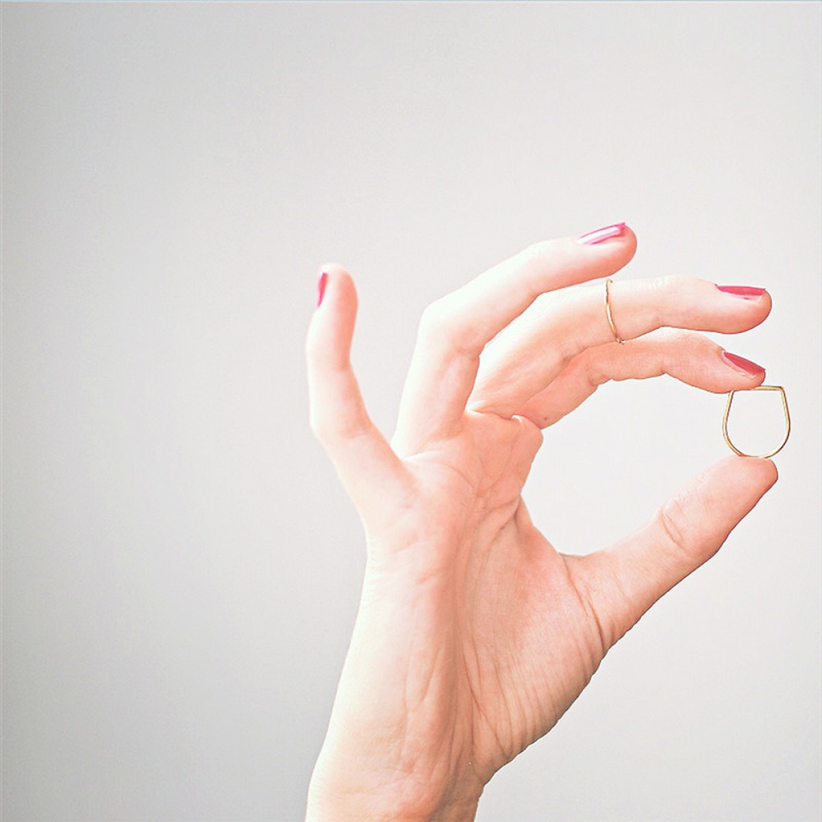 iloveblossom FUN WITH GEOMETRY RING // square // gold