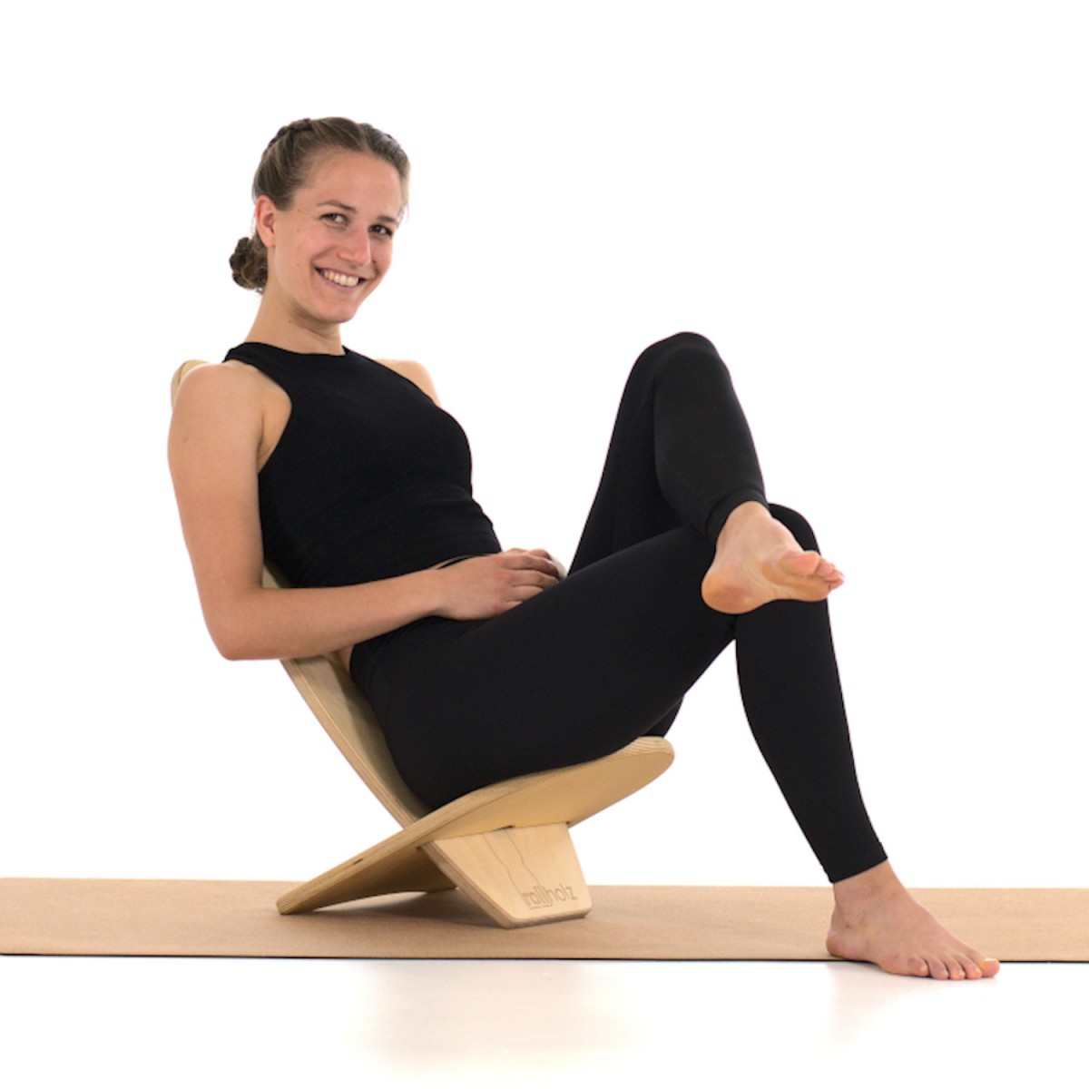 rollholz – Balanceboard zum Training für Gleichgewicht- & Koordinationsfähigkeit (Set groß | Buche)