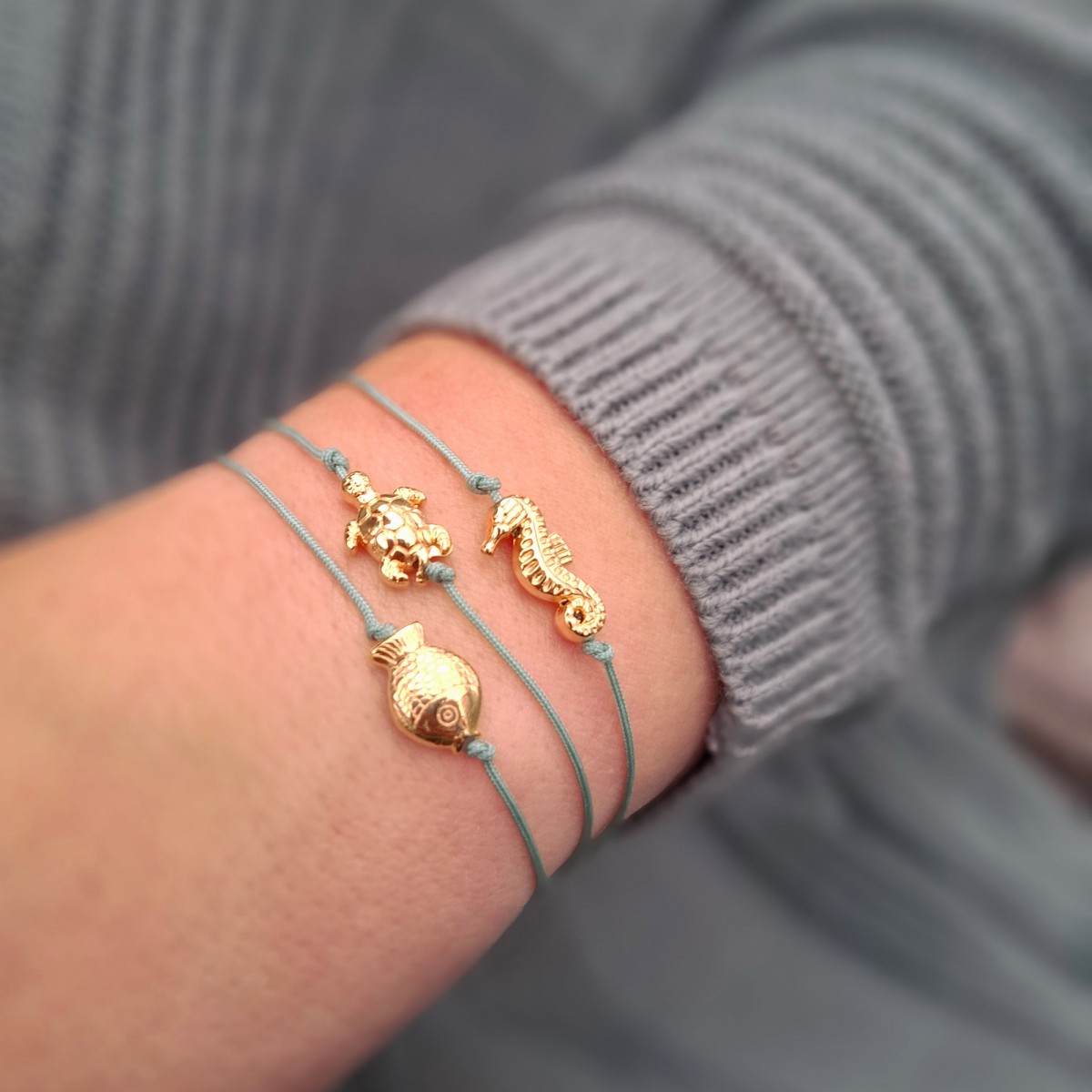 Armband auf Karte - Seepferdchen - Untertauchen