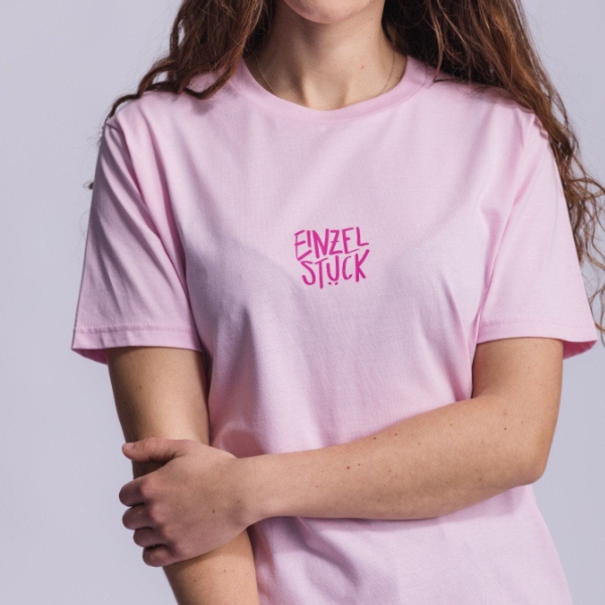 DRUCK STÜCK T-Shirt EINZELSTÜCK unisex Puderrosa
