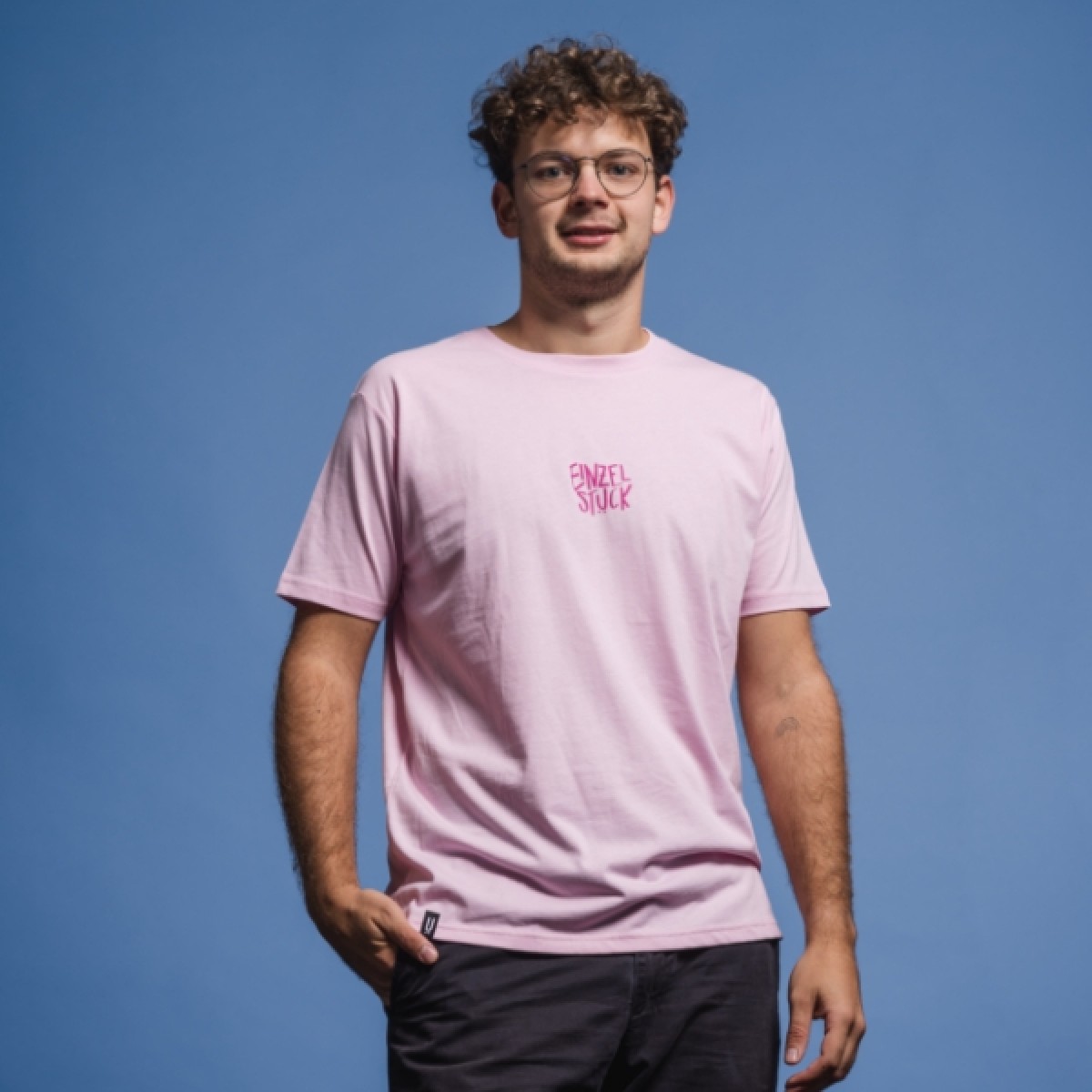 DRUCK STÜCK T-Shirt EINZELSTÜCK unisex Puderrosa