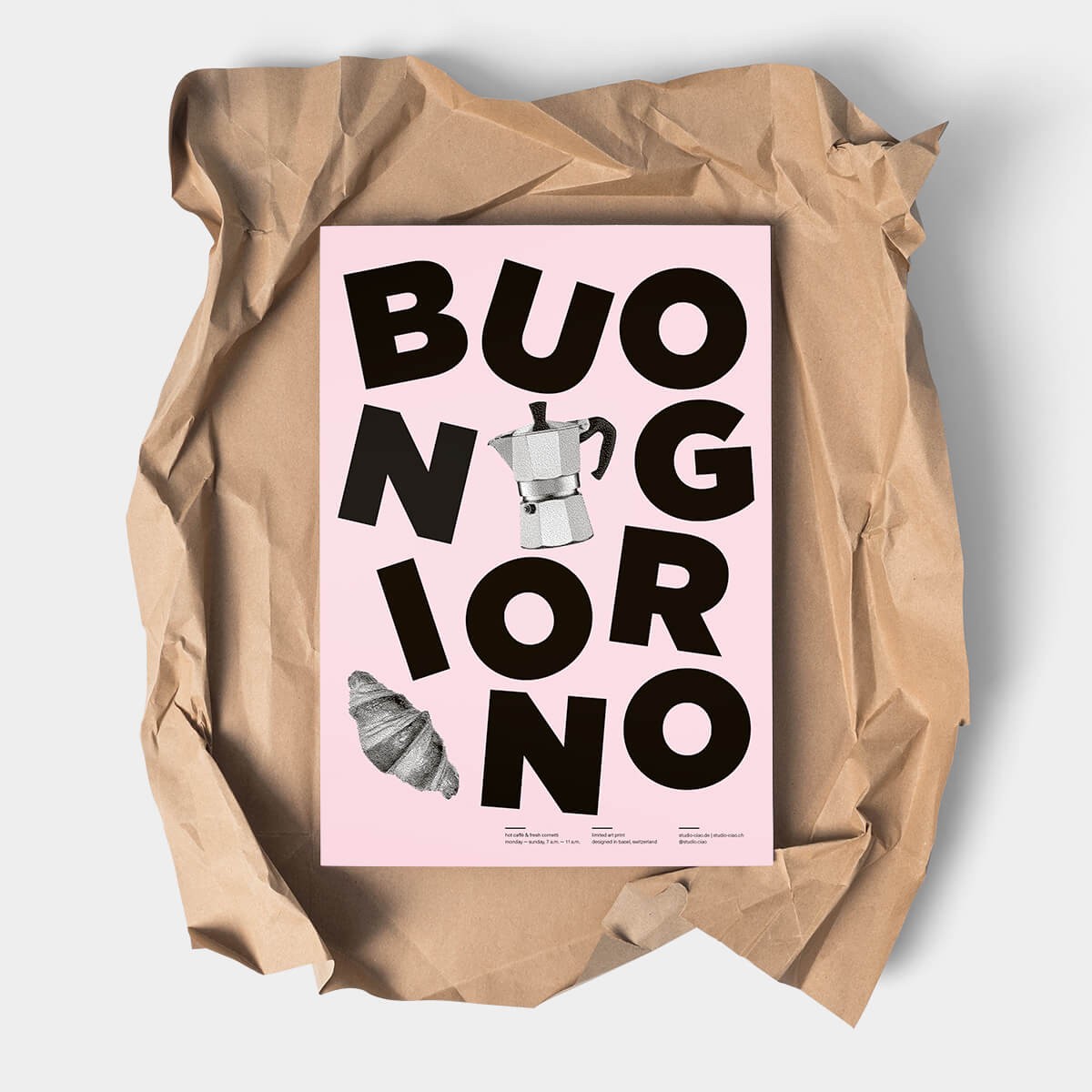 BUONGIORNO Plakat, A3 – studio ciao