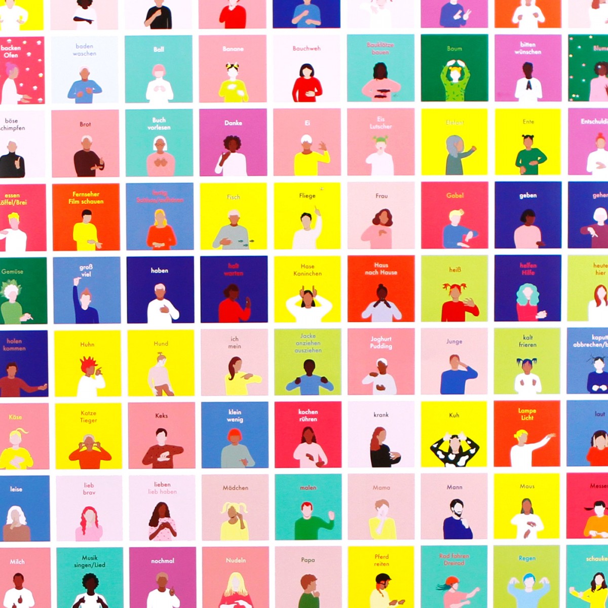 talking hands flipbooks – Poster "Gebärden"