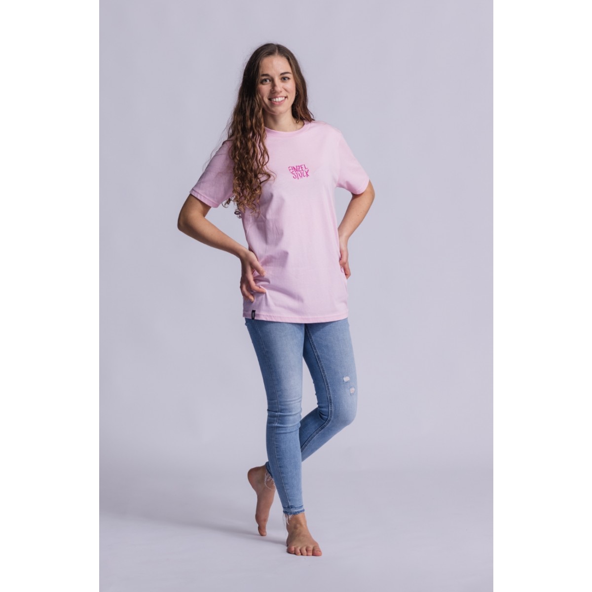 DRUCK STÜCK T-Shirt EINZELSTÜCK unisex Puderrosa