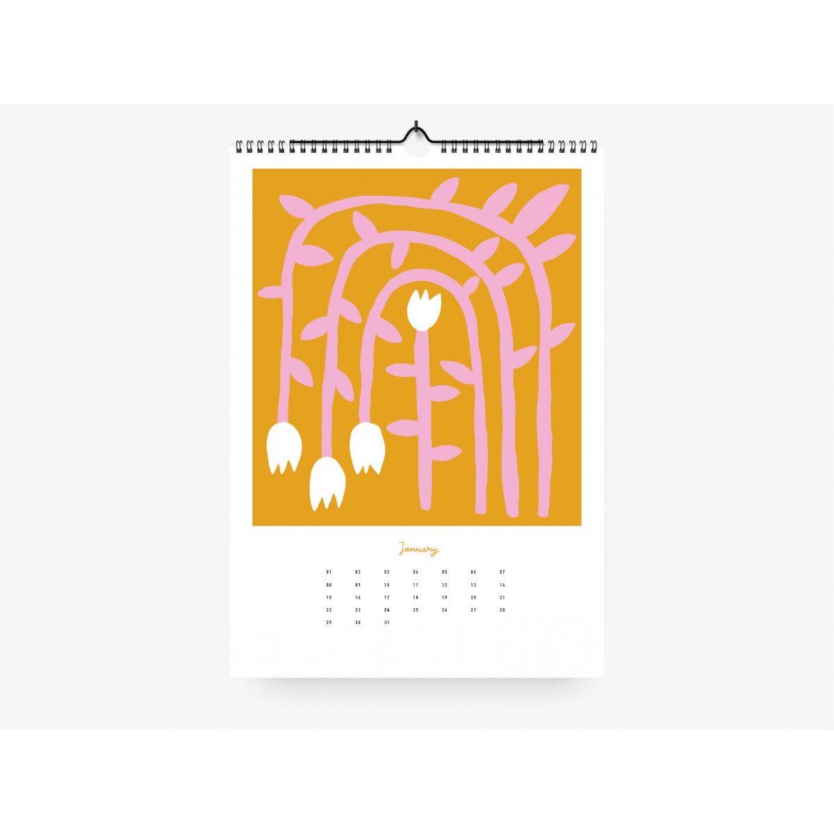 typealive / Wandkalender DIN A4 /  Flowery