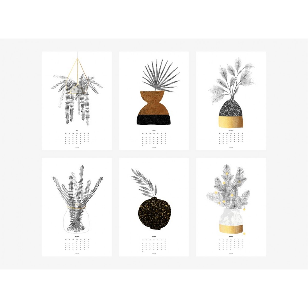 typealive / Wandkalender DIN A4 / Urban Vases 2020
