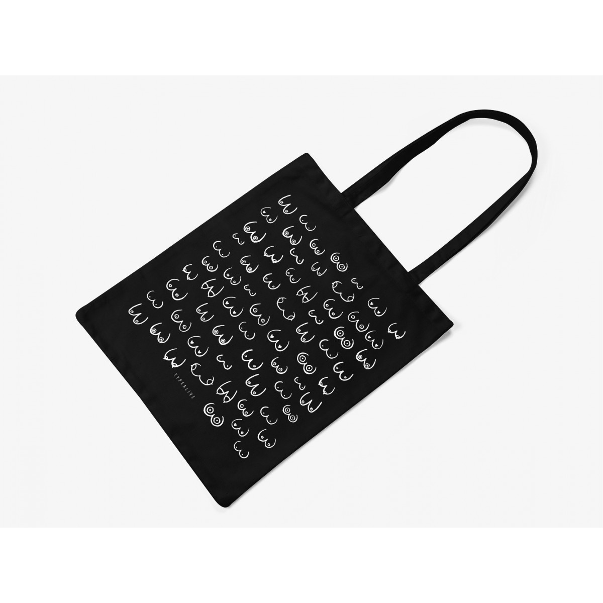 typealive / Baumwolltasche / Busenfreunde / Schwarz