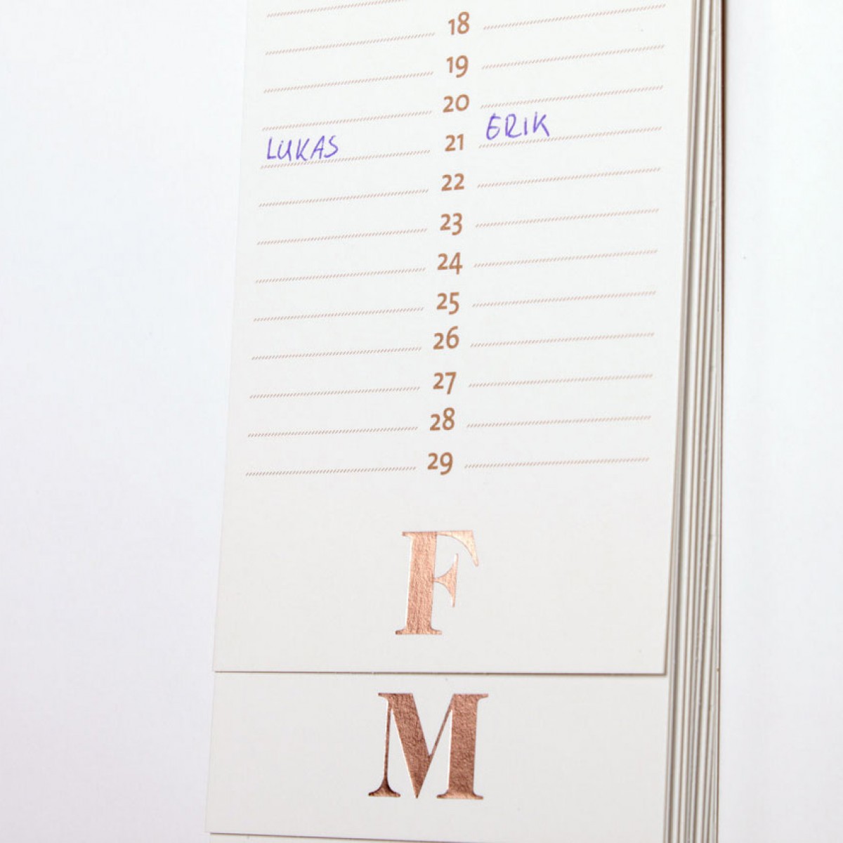 tyyp Geburtstagskalender (immerwährend, jahresunabhängig)