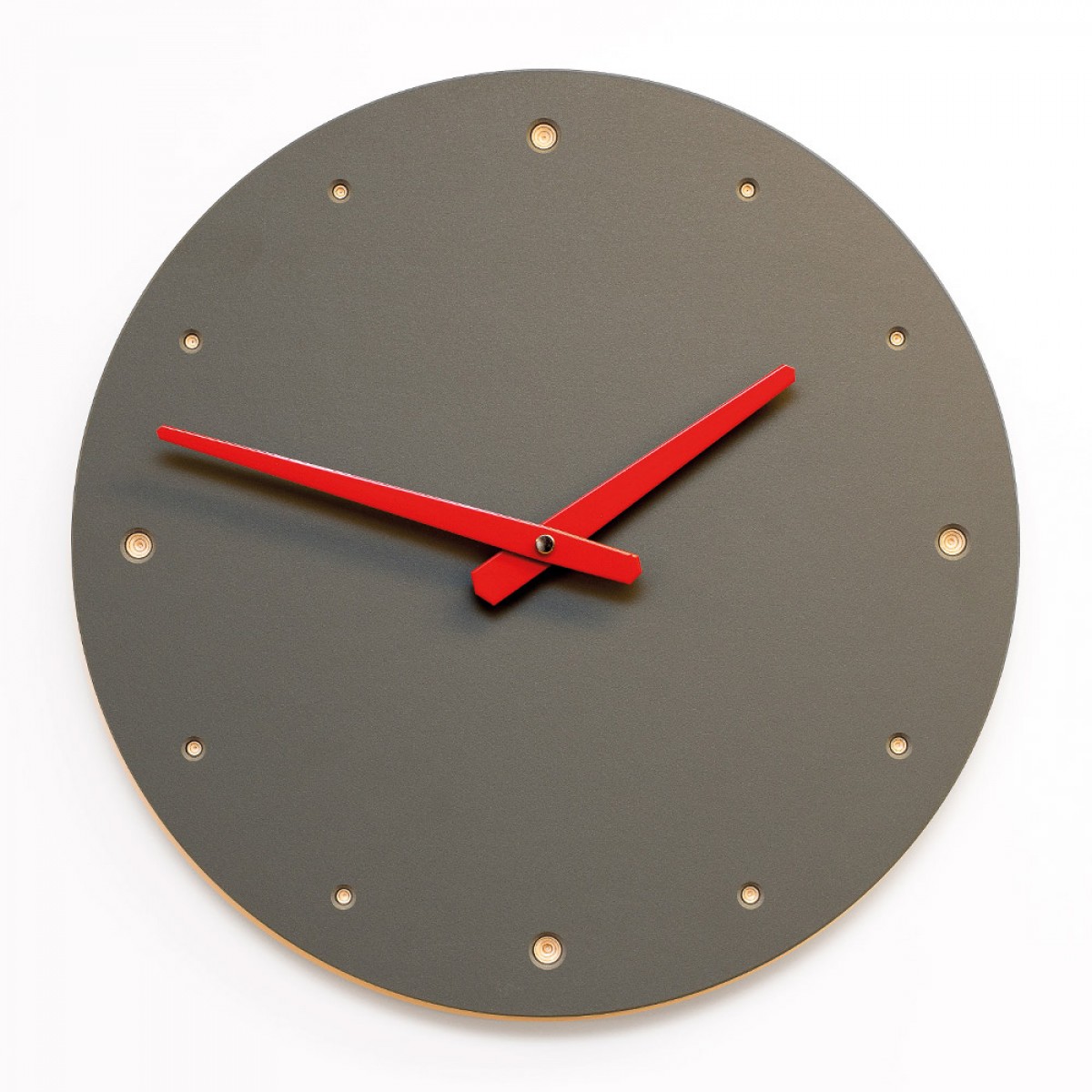 klotzaufklotz Wanduhr Grau