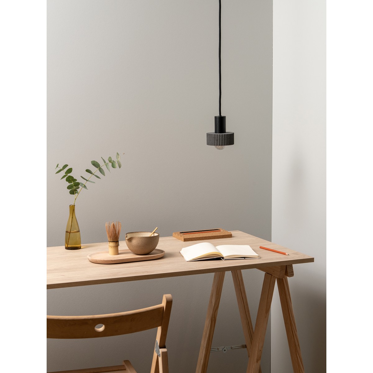 Hängelampe elegant – plissiert und farbenfroh [S5] 