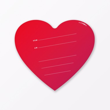 TYPOP Postkarte „Ich liebe Dich“ in Herzform inkl. Umschlag
