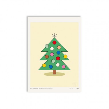 redfries decorated tree yellow a3 – Kunstdruck DIN A3
