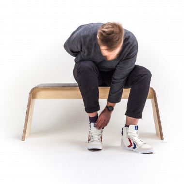STADIG.stubenbank Design Sitzbank aus Holz mit Wollfilz