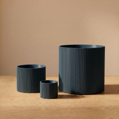 Lined Übertopf klein – 3D-gedruckt