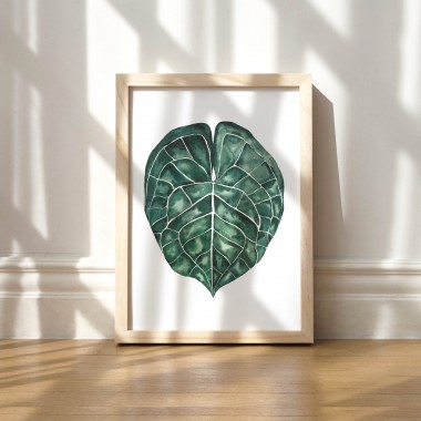 Paperlandscape | Aquarell Kunstdruck "Anthurium Clarinervium" | Pflanze | Palmblatt |verschiedene Größen