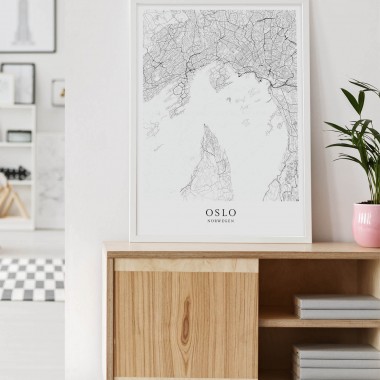 OSLO als hochwertiges Poster im skandinavischen Stil von Skanemarie +++ Geschenkidee