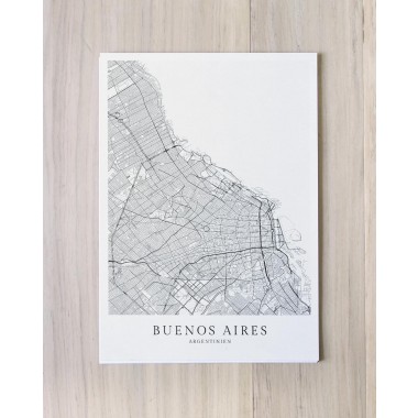 Karte BUENOS AIRES als Print von Skanemarie +++ Geschenkidee zu Weihnachten