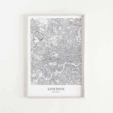 London Karte als hochwertiger Print - Posterdruck im skandinavischen Stil von Skanemarie
