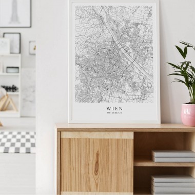 WIEN als hochwertiges Poster im skandinavischen Stil von Skanemarie +++ Geschenkidee