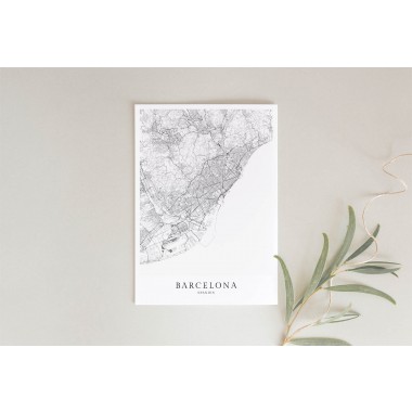 BARCELONA als hochwertiges Poster im skandinavischen Stil von Skanemarie