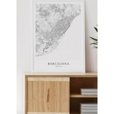 BARCELONA als hochwertiges Poster im skandinavischen Stil von Skanemarie