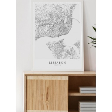 LISSABON als hochwertiges Poster im skandinavischen Stil von Skanemarie