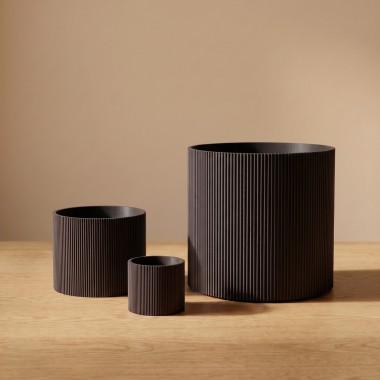 Lined Übertopf klein – 3D-gedruckt