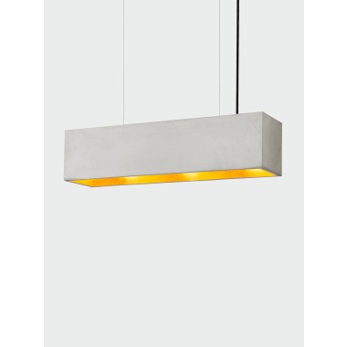 GANTlights - [B4] Hängeleuchte Beton Gold minimalistisch

